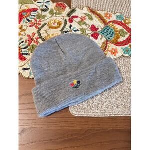 Noah NY Dark Grey Tulip Logo Beanie Flower Rose Skull Cap Hat New York SS23